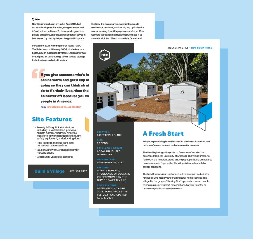 Fayetteville Arkansas case study for Pallet